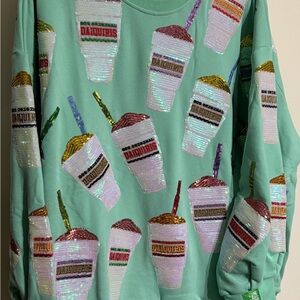 Queen of Sparkles NWOT Sequin New Orleans Daiquiri Top - Mint